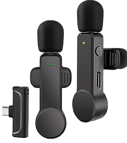 Micrófono Inalámbrico Mini USB-C para iPhone 15/16 y Android: Sonido Limpio y Autonomía de 10 Horas