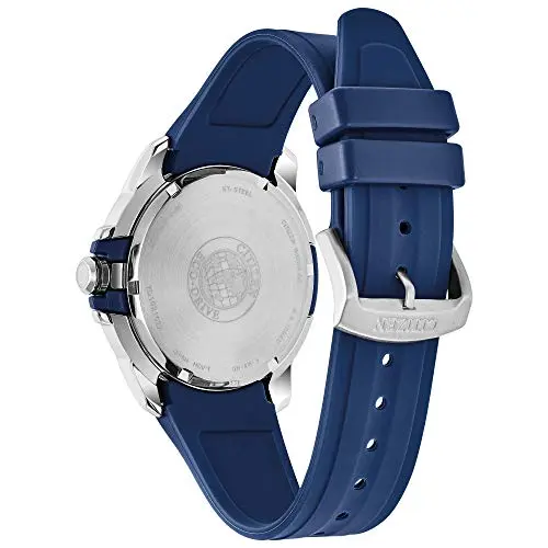 Reloj Citizen Eco-Drive para Hombre: Acero Inoxidable, Correa de Poliuretano Azul, Resistente al Agua 100 m - imagen 3