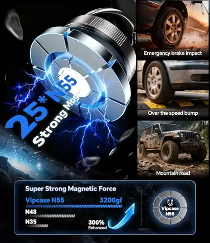 Soporte Magnético Mejorado Miedecdel para Automóvil - Montaje Seguro con Succión Ajustable y Compatible con iPhone y Android - imagen 5