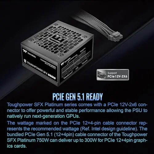 Fuente de Poder Thermaltake Toughpower SFX 750W 80Plus Platinum, Modular y Compacta - imagen 4