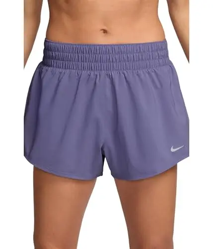 Shorts Nike Dri-FIT Mujer 3" con forro, comodidad y estilo en Dusty Amethyst
