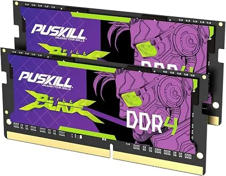PUSKILL 32GB DDR4 3200MHz SODIMM CL22 para laptops (2x16GB)