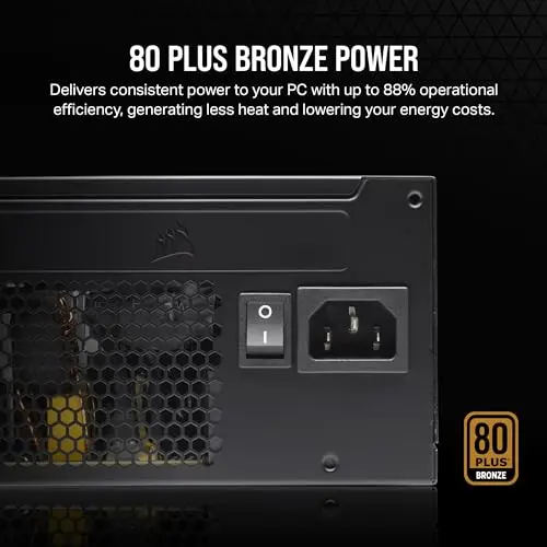 Fuente de Poder CORSAIR CX650 80 Plus Bronze ATX 650W - Eficiencia y Silencio - imagen 4