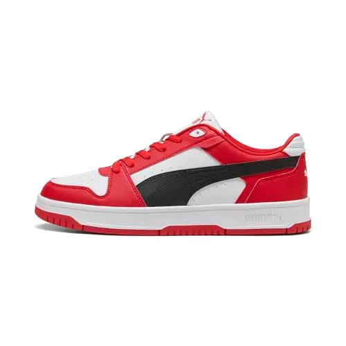 Zapatillas PUMA Rebound Slam Lo, Diseño Clásico en Rojo, Negro y Blanco - Talla 8.5