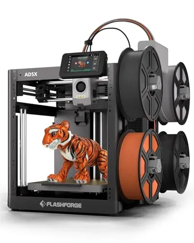 Impresora 3D FLASHFORGE AD5X: Multi-color, 600mm/s, Nivelación Automática, Extrusora 300°C