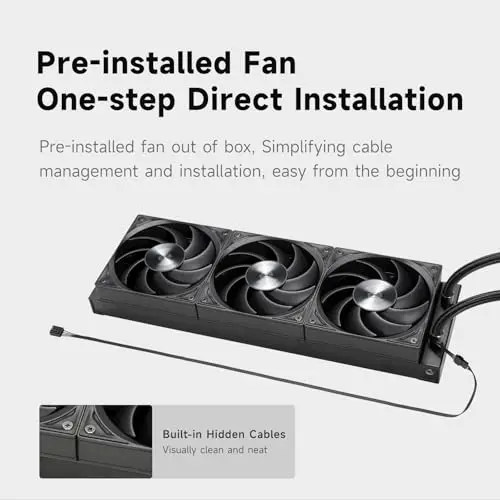 Refrigeración líquida PCCOOLER 360mm con pantalla LCD y 3 ventiladores ARGB de alta eficiencia - imagen 5
