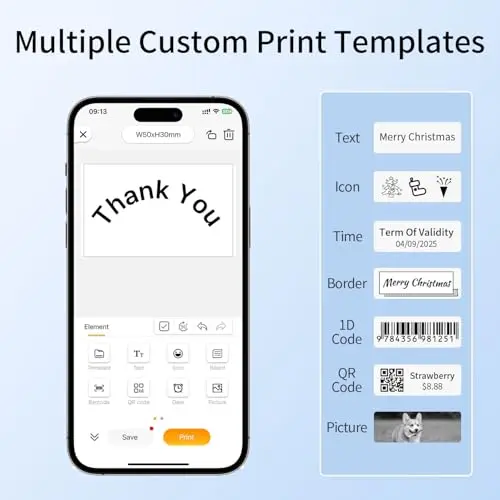 Impresora de Etiquetas Rongta R22: Bluetooth, Portátil, 203dpi, Ideal para Oficina y Organización del Hogar - imagen 4