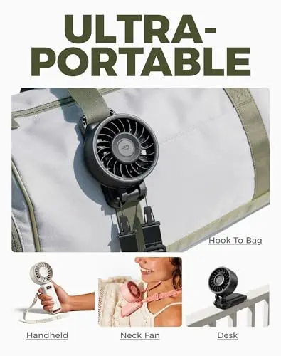 Ventilador Turbo Portátil Diveblues, 100 Velocidades, 4 en 1, Recargable USB-C y Ligero para Verano - imagen 4