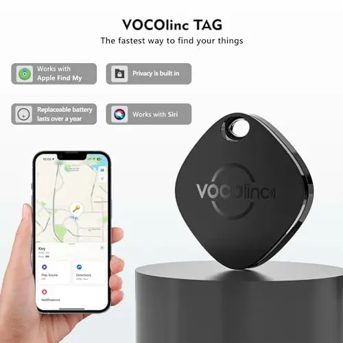 Localizador VOCOlinc Air Tracker 4 Pack: Encuentra tus objetos con Apple Find My, IP67 y batería reemplazable - imagen 2