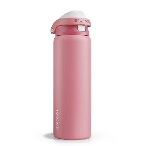 Botella de Agua Insulada ENCOOL de 32 oz: Función a Prueba de Fugas y Mantiene Bebidas Frías