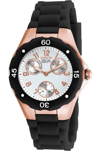 Reloj de Cuarzo Invicta Angel Lady 38mm con Dial Blanco y Correa de Silicona