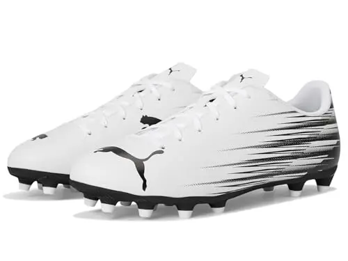 Botas de Fútbol Puma ATTACANTO para Hombre, Ajuste Regular, Suela Artificial, Puma White-Puma Black
