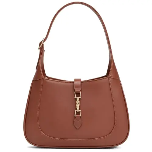 Bolso de Hombro Goinsound para Mujer en Cuero Marrón, Ligero y Elegante