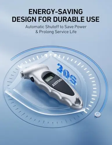 AstroAI Medidor Digital de Presión de Neumáticos: Precisión 0.1 PSI, Pantalla Retroiluminada y Adaptador Presta Incluido - imagen 5