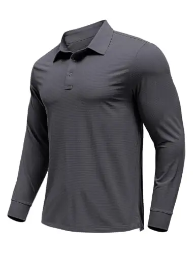 Camisa Polo Masculina PINSPARK: Secado Rápido, Protección UV y Comodidad Todo el Día