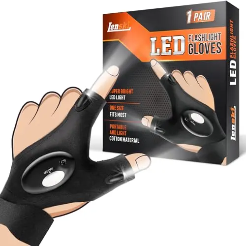 Guantes con Linterna LED para Hombre - Regalos Únicos y Prácticos para Navidad