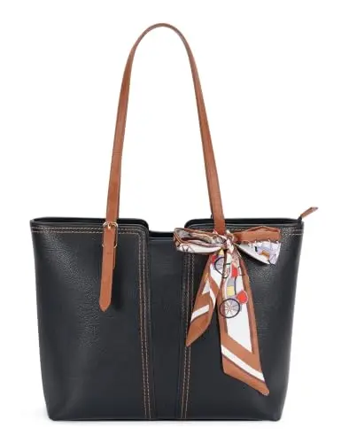 Bolso Tote OFY para Mujeres, Elegante y Versátil con Diseño V en PU Cuero