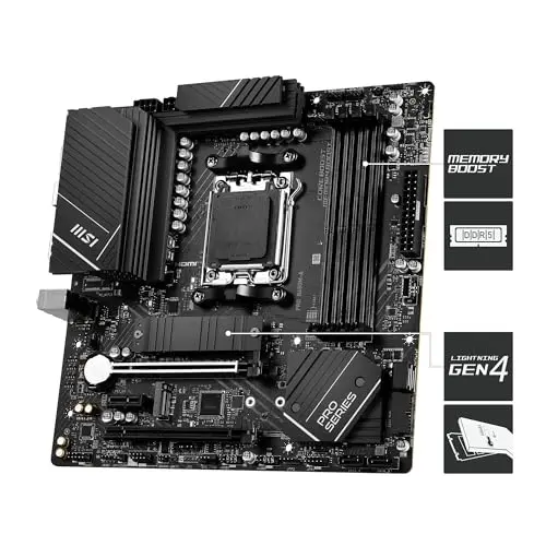 Placa MSI PRO B650M-A WiFi - Soporte AMD Ryzen 9000/8000/7000, DDR5 6000+, PCIe 4.0 - imagen 3