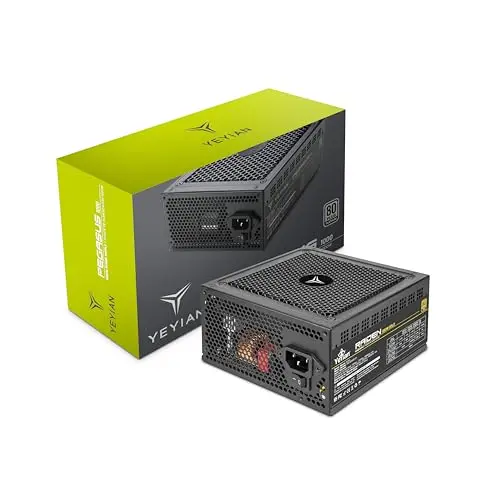 Fuente de Poder YEYIAN 1000W 80+ Platino, Modular y Silenciosa para Gaming con Conectores PCIe 5.0