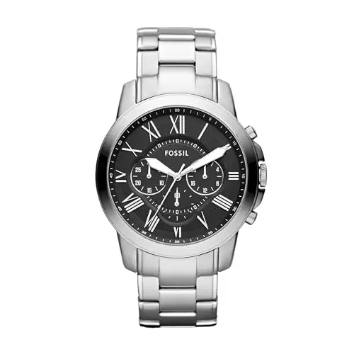 Reloj Fossil Grant para Hombre: Cronógrafo de Acero Inoxidable y Estilo Clásico
