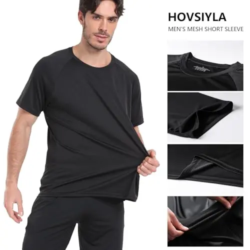 Camisetas Running HovSiyla para Hombre - 5 Pack, Ropa Deportiva Transpirable y Ligera - imagen 3