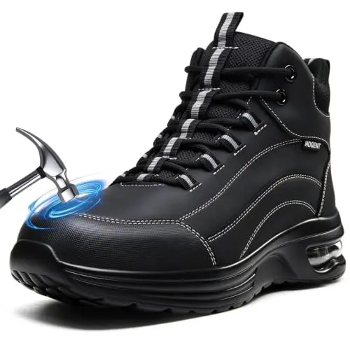 Botas de Seguridad Hogent con Punta de Acero, Anti-Punción y Resistente al Agua