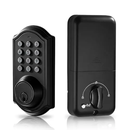 Cerradura Electrónica Sin Llave con Teclado, Cilindro para Puerta Frontal