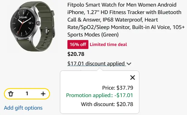 Fitpolo Reloj inteligente para mujer, pantalla táctil HD de 1.27 pulgadas - imagen 3