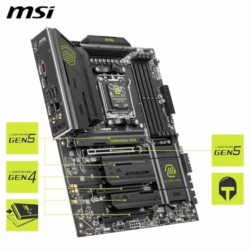 Placa base MSI MAG B850 Tomahawk MAX WiFi ATX - Soporta AMD Ryzen 9000/8000/7000, DDR5, PCIe 5.0 - imagen 5