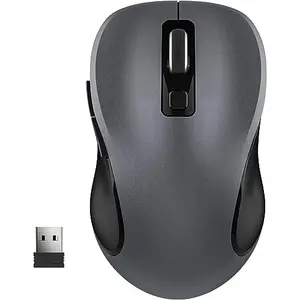 WisFox Ratón Inalámbrico 2.4G: Ergonómico, 3 Niveles de DPI, 6 Botones - Compatible con Windows y Mac