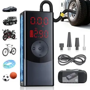 Compresor de Aire PUFFORO Portátil 150 PSI con Luz LED y Pantalla Digital, Carga Rápida