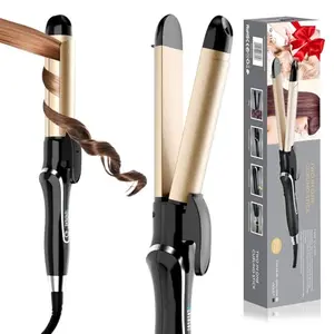 Tenaza 2 en 1, Plancha y Rizador de Pelo 1.25”, Temperatura Ajustable y Voltaje Dual