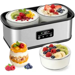 Yogurtera Cewajbaa: Control de Temperatura, Temporizador Automático y 2 Contenedores de Vidrio