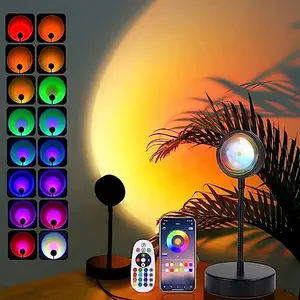 Proyector de Luz de Atardecer JIMEI RGB 360° con Control Remoto y APP para Decorar Tu Hogar