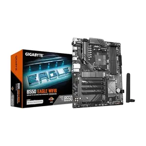 Placa base GIGABYTE B550 Eagle WIFI6: Soporta Ryzen 5000, 10+3 fases, PCIe 4.0 y conectividad avanzada.