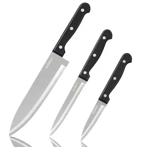 Juego de Cuchillos de Cocina Uibkor, 3 Piezas de Acero Inoxidable Alta Calidad, Cuchillo Chef de 8 Pulgadas