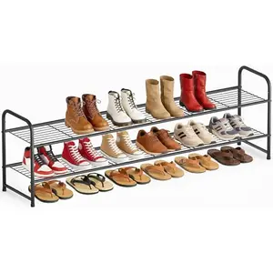 Estante de Zapatos AOODA: Organizador Apilable para 18 Pares, Metal Resistente y Ajustable