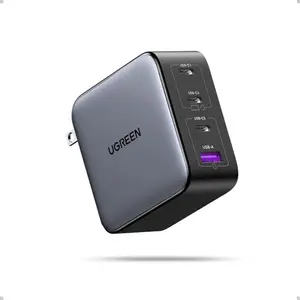 Cargador UGREEN Nexode 100W GaN USB-C, 4 Puertos, Rápido y Compacto para Laptop y Dispositivos