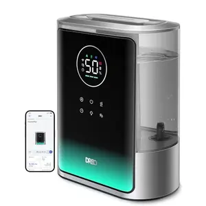 Humidificador Inteligente Dreo 8L para Habitaciones Grandes, 80H, Nebulización Fría y Cálida
