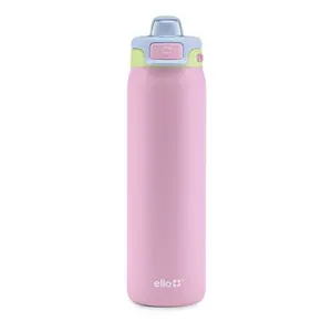 Botella de Agua de Acero Inoxidable Ello Pop & Fill 22oz con Tecnología de Relleno Rápido y Doble Pared