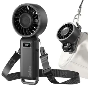 Ventilador Turbo Portátil Diveblues, 100 Velocidades, 4 en 1, Recargable USB-C y Ligero para Verano