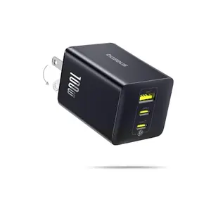 Cargador Baseus 100W USB-C Plegable: Carga Rápida para MacBook, iPhone, Galaxy y Más