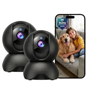 YYSY Cámara de Seguridad 2K 5G: Monitoreo AI, Detección de Llanto y Seguimiento 360° (2-Pack)