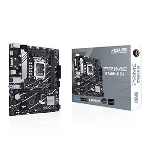 Placa Base ASUS Prime B760M-K D4 mATX con Soporte para PCIe 4.0 y Aura Sync RGB