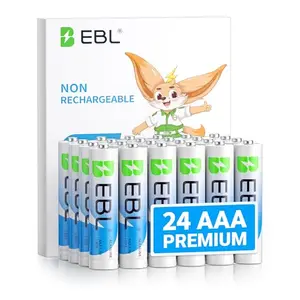 Baterías EBL AAA 24 Pack 1.5V: Potencia Alcalina Duradera y Diseño a Prueba de Fugas