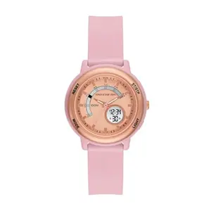 Reloj Analog-Digital Skechers para Mujer con Dial Rosa y Correa de Silicona