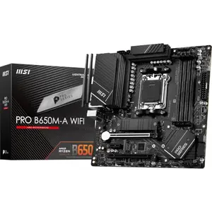 Placa base MSI PRO B650M-A WiFi para procesadores AMD Ryzen 7000, mATX, DDR5, Wi-Fi 6E