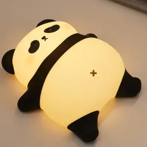 Luz Nocturna Panda con Control de Voz, 6 Colores y Temporizador de 30 Minutos