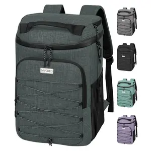 BAVGRED Mochila Cooler Impermeable y Aislada: Capacidad para 30 Latas, Ideal para Aventuras al Aire Libre