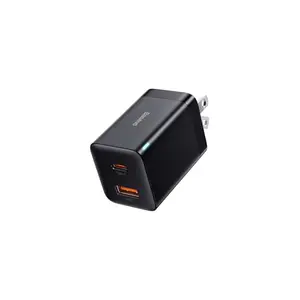Cargador Baseus 30W USB-C PD: Doble Puerto, Carga Rápida y Plegable para Dispositivos Apple y Android